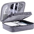 thumbnail image 1 of Grey-Waterproof Cable Storage Case Universal Organizer Thick Padded Durable Electronics Organizer Bags Hard Drive Cases Charger Memory Cards, 1 of 5