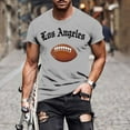 thumbnail image 1 of Tops para hombre, blusas y camisas de manga corta con cuello redondo para hombre, jersey informal con cuello redondo estampado para hombre, pantalones cortos deportivos para fitness, blusa de poliéste, 1 of 5
