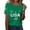 Green, variant on Youpwaven 250 Anniversary USA Women's Short Sleeve Round Neck Graphic Tee, Independence Day Patriotic 1776-2026 Casual Fashion Top