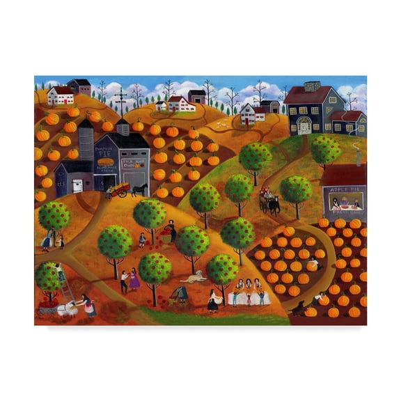 Trademark Fine Art 'Pick Your Own Pumpkin And Apple Farm' Canvas Art by Cheryl Bartley