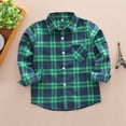thumbnail image 3 of Ruyang Toddler Kids Flannel Shirts Holiday Outfit Boys Girls Plaid Button Down Shirts 2-11 Years Kids Casual Buffalo Sweatshirts, 3 of 3