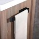 thumbnail image 1 of Self-adhesive stainless steel towel rack for bathroom and kitchen - 28/cm - Black - 3M self-adhesive and drilled, 1 of 5