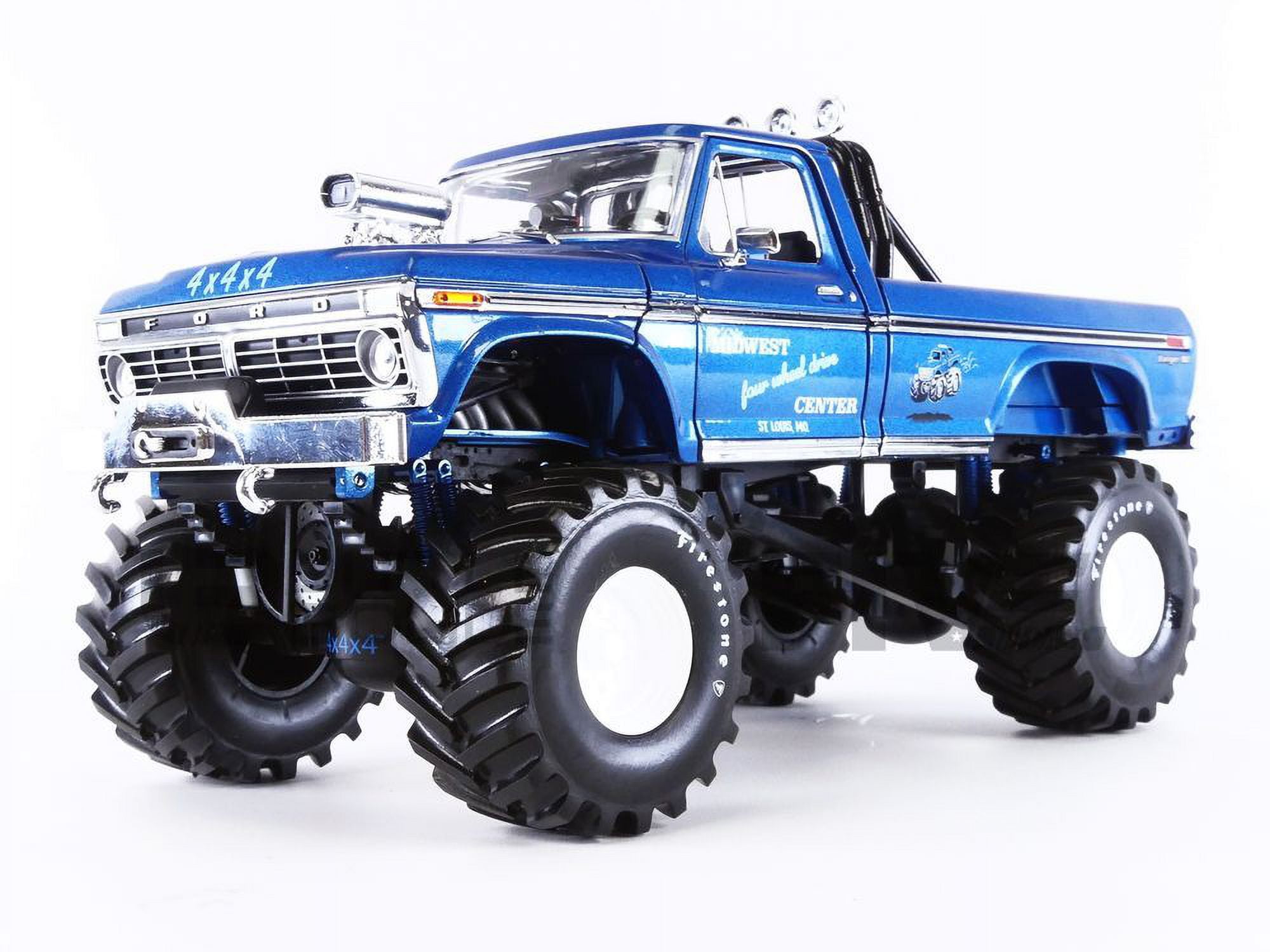GREENLIGHT COLLECTIBLES 1/18 - FORD F 250 Monster Truck - Midwest 4 Wheel Drive 1974