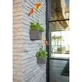 thumbnail image 5 of Veadek Geo Series Cube Hanging 5" Planter - Gray, 5 of 10