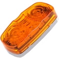 thumbnail image 2 of CCIYU Set of 10Pcs Double Bulls Eye Side Marker Surface Mount Turn Signal RV Trailer Lights 12V Amber, 2 of 5