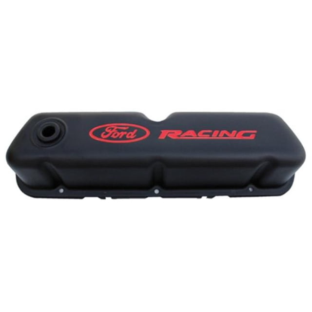Ford FRD302-072 Steel Valve Cover Set with Ford Racing Logo, Black