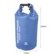 thumbnail image 3 of Waterproof Pouch Dry Sack for Drifting Swimming Trekking Bag (Blue 2L), 3 of 7