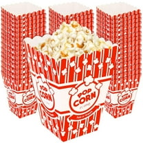 Poppy's Small Popcorn Boxes – 100 Pack 30 Oz Concession-Grade Popcorn Buckets, Popcorn Machine Accessories for Popcorn Bars, Movie Nights, Concessions