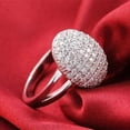 thumbnail image 3 of Oval Pave Set Split Shank Engagament Ring 1.9 Ct Diamond 14K White Gold Over, 3 of 3
