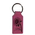 thumbnail image 3 of Keychain - Rectangle - Sunflower - Leather, 3 of 4