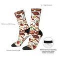 thumbnail image 2 of Yiaed Cooking Bbq Print Great elasticity Crew Socks Sports socks for Men and Women, 2 of 5