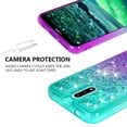 thumbnail image 2 of Compatible for Nokia 2.3 Case with Tempered Glass Screen Protector SOGA Liquid Quicksand Cover Cute Girl Women Phone Case - Teal / Purple, 2 of 5
