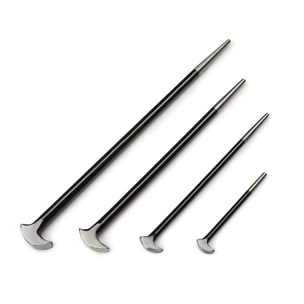 3346 Rolling Head Pry Bar Set, 4Piece, Versatile dualend round pry