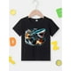 thumbnail image 2 of Cartoon Shark Truck Graphic Print Tee, Boys' Casual & Trendy Crew Neck Short Sleeve T-shirt For Spring & Summer, Boys' Clothes For Outdoor Activities, 2 of 7
