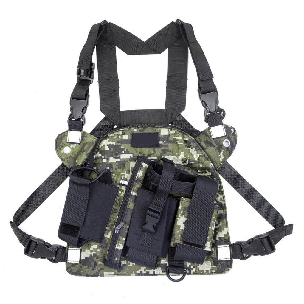 Bag　Front　Walkie　Bag　Harness　Carry　Case　Talkie　Talkie　Chest　Pack　Chest　Tactical　Walkie　Pouch　Holster　Bag