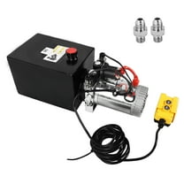Dawot Hydraulic Pump Unit 8 Quart 2 Gallon Hydraulic Power Double Acting Metal Reservoir Dump Trailer Pump 12V DC Hydraulic Power Pump
