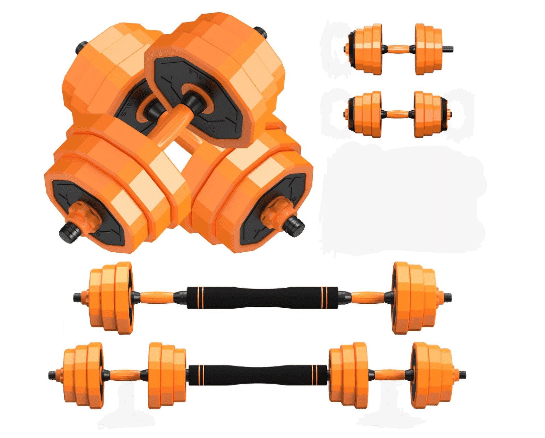2-In-1 Adjustable Dumbbell Set, 44 Lb Dumbbell Weights Used As Dumbbell and Barbell Set With Pe Coating and Comfortable Handle for Home Gym