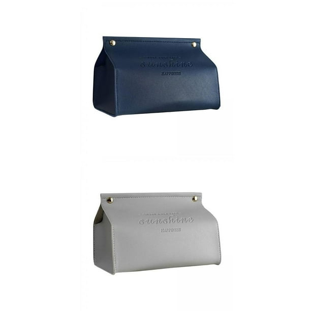 Soportes para Pañuelos de Tela para Hogar y Oficina azul+gris