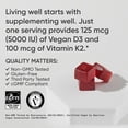 thumbnail image 5 of Sports Research Vitamin D3 + K2 Gummies, Plant-Based, 60 count, 5 of 10