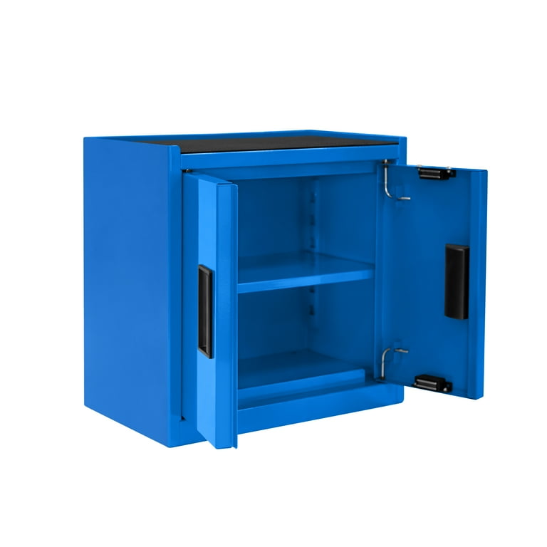 Hyper Tough Mini Tool Cabinet, 11.6-inch Blue Steel Storage with