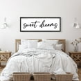 thumbnail image 5 of MODE HOME Sweet Dreams Wall Decor Above Bed 42''×15'' Large Bedroom Sign Farmhouse Bedroom Wall Sign Wood Framed Guest Room Decor Master MODE MODE HOME HOME Bedroom Wall Decoration (Black), 5 of 9