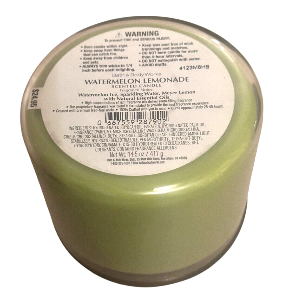 Bath and Body Works Watermelon Lemonade 3-Wick Scented Candle (14.5 OZ / 411 G)