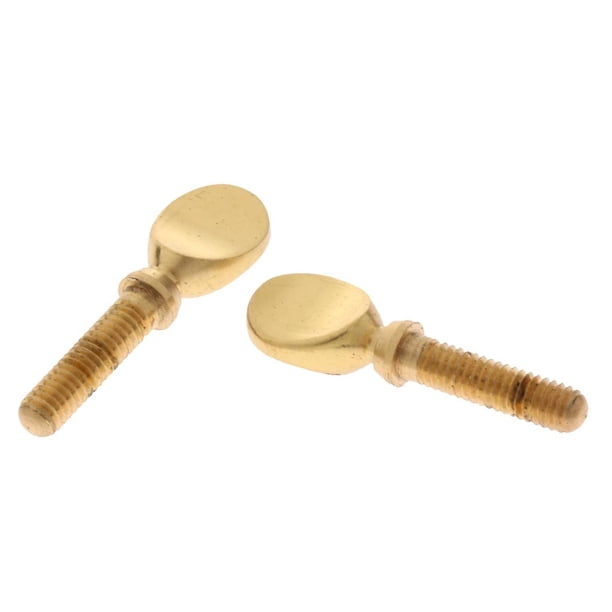 Tornillos de sujeción para abrazadera de receptor de clarinete y saxofón (paquete de 2) Oro