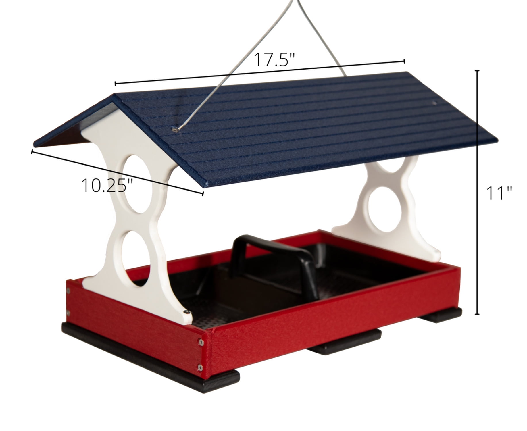 JCs Wildlife Large Fly Thru Bird Feeder (Patriotic, Feeder Only)
