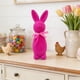 thumbnail image 4 of Decoraciones de Pascua, Adornos de Pascua, Regalos de Pascua Figura de conejo de pie con lazo flocado con temática de Pascua Adornos de espuma, 4 of 7