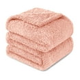 thumbnail image 6 of Exclusivo Mezcla Fuzzy Fleece King Size Bed Blanket, Lightweight Fluffy Solid Velvet King Blankets, 90x104 Inches, Light Pink, 6 of 11