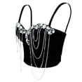 thumbnail image 1 of Faja moldeadora de cintura para mujer, con cadena blanca, estilo superior, para uso exterior, con diseño de espiga de pescado, 1 of 8