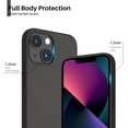 thumbnail image 4 of Compatible with iPhone 13 Mini Case, Slim Liquid Silicone 3 Layers Full Covered Soft Gel Rubber with Microfiber Case Cover 5.4 inch-Space Gray, 4 of 11