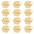 thumbnail image 2 of 12pcs Christmas Snowflake Napkin Ring Xmas Napkin Rings Holder Buckle Christmas Napkin Ring Metal Round Serviette Buckle for Christmas Wedding Party Table Decoration Supplies, 2 of 6