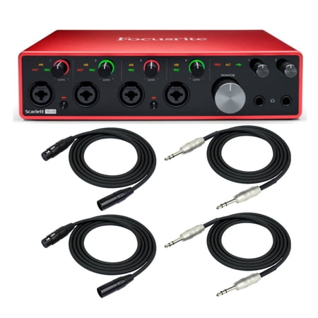 UPC: 0663701813418 | Focusrite Scarlett 18i8 3rd Gen 18×8 USB Audio Interface with XLR and TRS Cables
