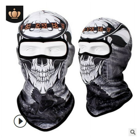 Skull Balaclava Ghost Bandana Motorcycle Full Face Masks Halloween Cover Hat US
