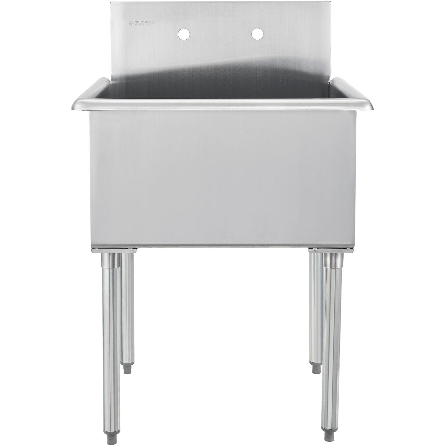 Global Industrial Stainless Steel Utility Sink, 24" x 24" x 14" Deep, Non-NSF