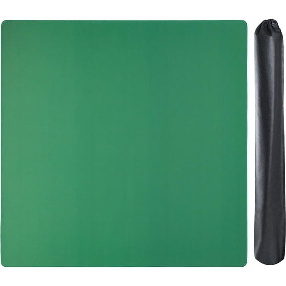 Green Mahjong Mat 31.5 x 31.5in, Non-Slip Noise-Reducing for Poker, Cards & Board Games