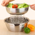 thumbnail image 3 of Metal Colander with Handle Pasta, Pasta, Fruit, Vegetable, Kitchen Food Strainer Basket Stainless Steel Colander Bowl Mesh Strainer, 3 of 8