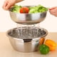 thumbnail image 3 of Colador de metal con mango para pasta, pasta, frutas, verduras, colador de alimentos para cocina, colador de acero inoxidable, colador de malla, 3 of 8