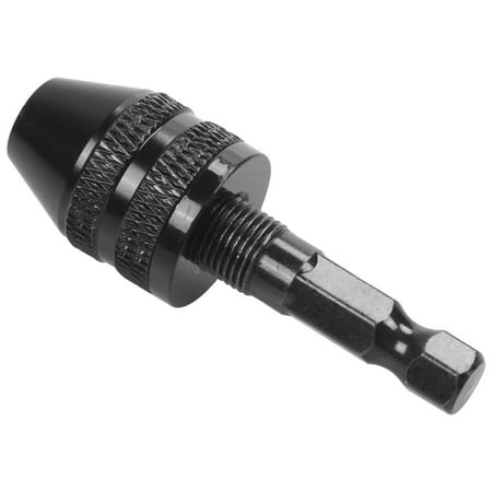 

0.3-3.6mm Keyless Drill Chuck Screwdriver Impact Driver Adaptor 1/4 Drill Black