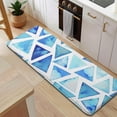 thumbnail image 5 of Blue Watercolor Triangle Pattern Kitchen Rug Mat,Kitchen Runner Rugs Non Skid Washable,Decorative Kitchen Floor Mats for Kitchen,Sink,Laundry,17"x47.2", 5 of 7