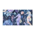 thumbnail image 2 of Bath Mat Soft Plush Non-Slip Absorbent Bathroom Rugs 39"x20" Seahorse Jellyfish Coral, 2 of 8