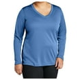 thumbnail image 2 of Yellow Rooster Women's Long Sleeve PosiCharge Competitor V-Neck Tee Carolina Blue 4XL, 2 of 7
