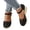 Black, variant on Women's Espadrilles Closed Toe Sandals Ankle Strap Dressy Platform Wedge Shoes Breathable Walking Low Block Heel Slides Beige 9