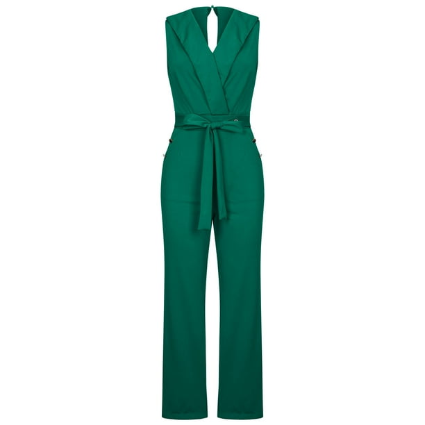 Mono de mujer, monos, monos de moda, vendaje, sólido, hombros descubiertos, tirantes, camisola, pantalones, mono con cremallera Odeerbi ODB-2