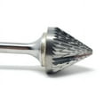 thumbnail image 4 of SJ-9 Double Cut Cone 60 Degree 1" x 15/16" Carbide Burr Bur Tool Die Grinder Bit 1/4" Shank, 4 of 6