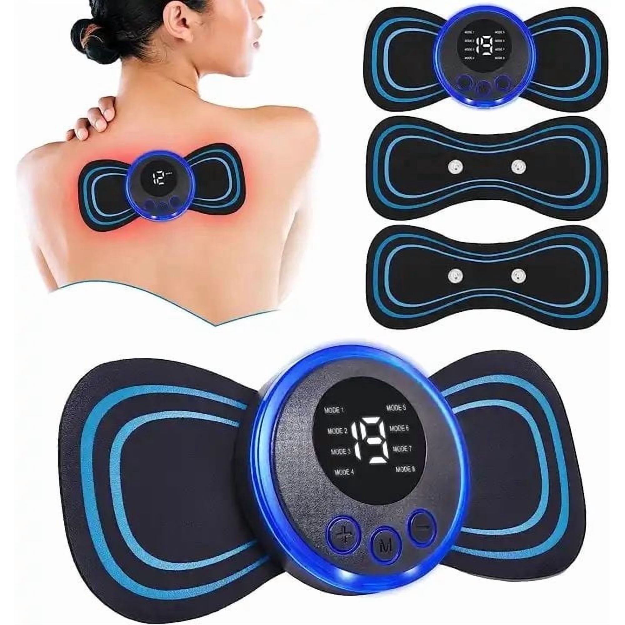 Electric Portable Cervical Spine Massage Stick Electric Neck Therapy Pain Stimulator Massage Patch Mini Muscle Relief Massager for Neck Legs Waist Back