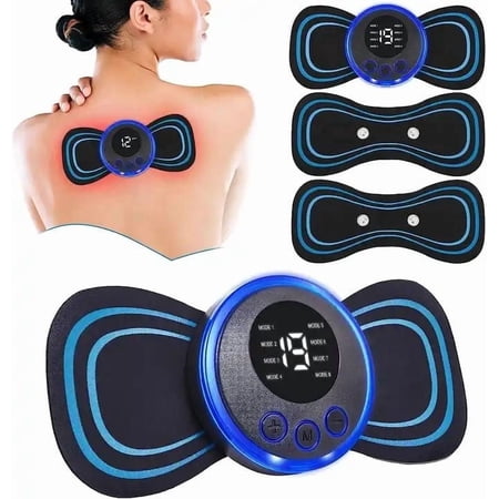 Electric Portable Cervical Spine Massage Stick Electric Neck Therapy Pain Stimulator Massage Patch Mini Muscle Relief Massager for Neck Legs Waist Back