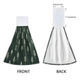 thumbnail image 3 of Yayeee Kitchen Hanging Hand Towels Set of 2 with Loop Bathroom Absorbent Tie Towel, Dark Green Plants, 3 of 7