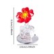 thumbnail image 4 of Estatua decorativa de flores, arte moderno, figura transparente para mesa. rojo, 4 of 9
